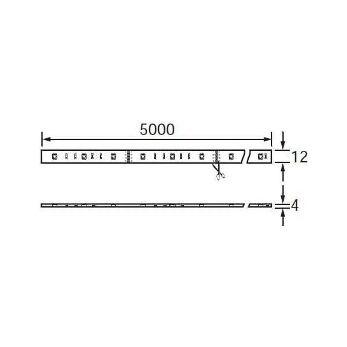 LE210 12V İç Mekan Üç Çipli Şerit LED (3000K) (5MT.) - Görsel 2