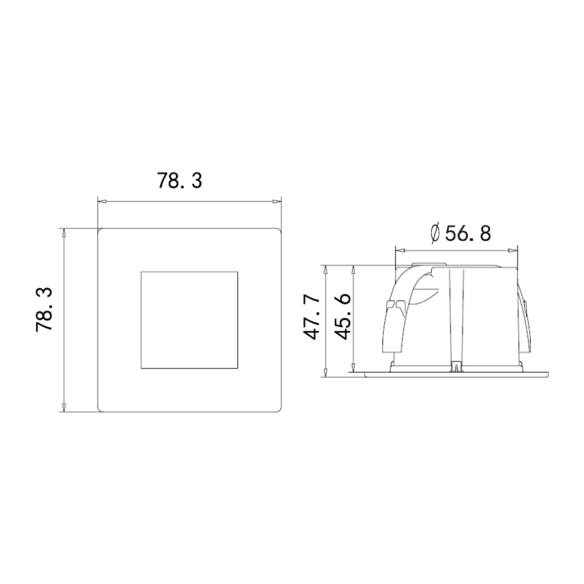LW446 S Kare Led Spot - Görsel 2